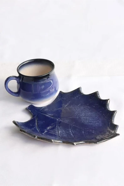 Sipahi Dut Yaprak Mavi Fincanı Seti 150 Ml - 2