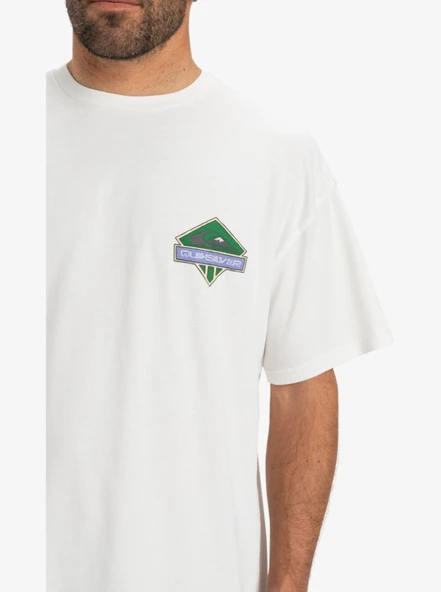 Quiksilver Crystal Jet Erkek Beyaz Tişört EQYZT08023 Beyaz - Resim 3