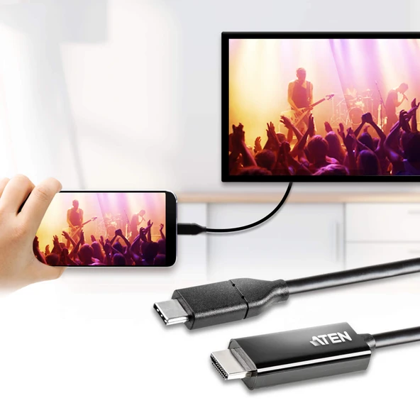 ATEN UC3238-AT USB TYPE-C TO 4K 2.7M KABLO HDMI ÇEVİRİCİ - 6