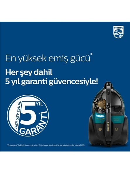 Philips Marathon Ultimate XB9185/07 899 W Toz Torbasız Süpürge - 6