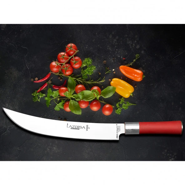 Lazbisa Kitchen Knife Set Meat Bone Vegetable Bread Fruit Chef Knife ( Vodo ) Red Craft Series - 2