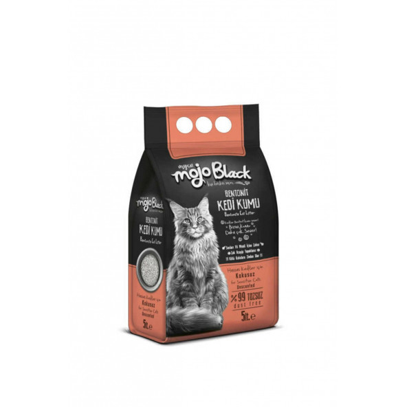My Cat Mycat Mojo Black Bentonit Kedi Kumu Kokusuz 5 Lt (ince Tane) - 1