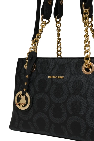 U.S. Polo Assn. Kadın Omuz Çantası Siyah US25166 - Resim 4