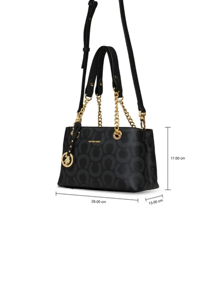 U.S. Polo Assn. Kadın Omuz Çantası Siyah US25166 - Resim 6