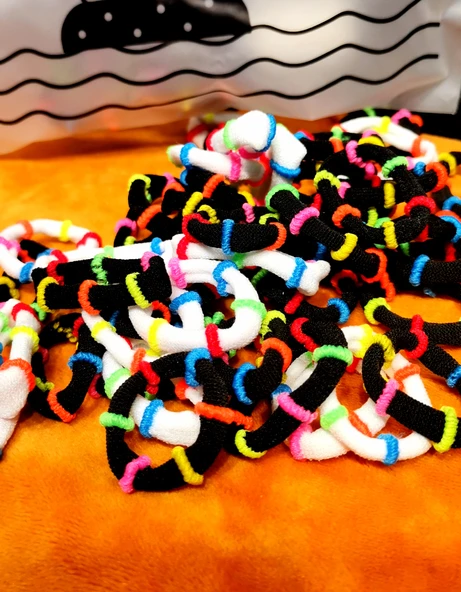 Monalisa Home Lüks Çoklu Çantalı Renkli Küçük Lastik Toka ürün görseli