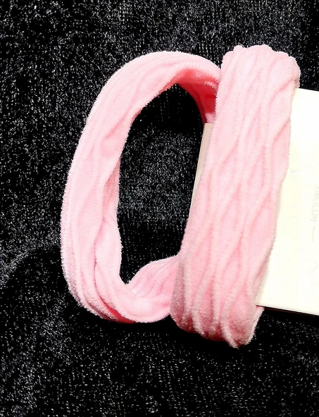 Monalisa Home Pembe Lüks Figürlü Renkli Lastik Toka