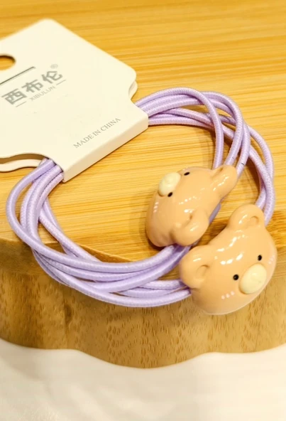 Monalisa Home Lüks Figürlü İkili  Renkli Lastik Toka ürün görseli