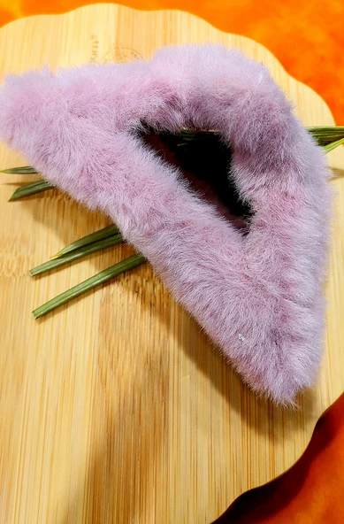 Monalisa Home Lüks Figürlü Pembe Peluş Mandal Toka