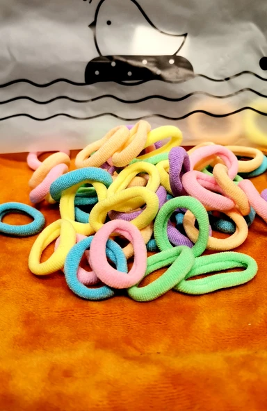 Monalisa Home Lüks Çoklu Çantalı Renkli Küçük Lastik Toka ürün görseli