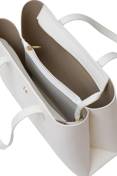 U.S. Polo Assn. Kadın Omuz Çantası Beyaz US25186 - Resim 4