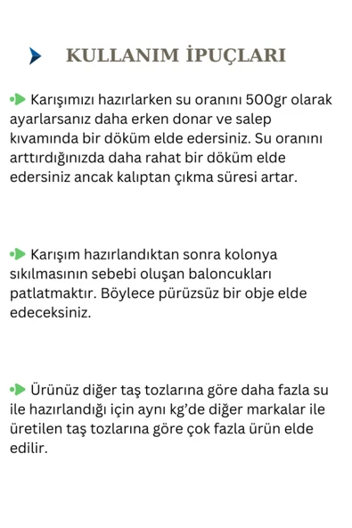 Premium Taş Tozu - Hızlı Donan Profesyonel Taş Tozu - Mumluk & Vazo Döküm Beton Harcı | 2 Kg | - 5