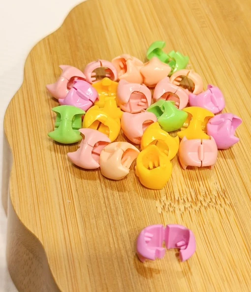 Monalisa Home 20 Adet Lüks Figürlü Renkli Küçük Saç Örgü Süs Toka ürün görseli