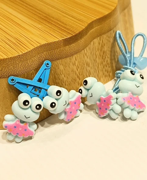 Monalisa Home İkili Lüks Figürlü Küçük Lastik Ve Çıtçıt  Toka ürün görseli