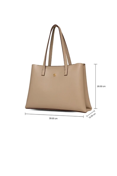 U.S. Polo Assn. Kadın Omuz Çantası Bej US25186 - Resim 8