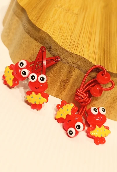 Monalisa Home İkili Lüks Figürlü Küçük Lastik Ve Çıtçıt  Toka ürün görseli