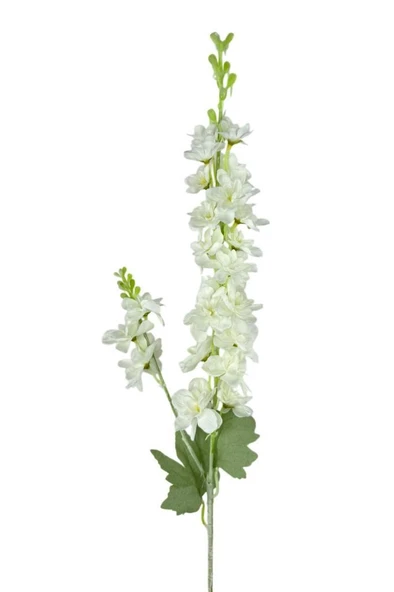 Yapay Çiçek Beyaz Sümbül Tek Dal Tomurcuklu 85*15cm Kumaş Çiçek Uzun Dal - 7