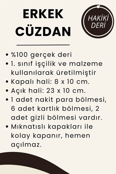 Siyah Hakiki Deri Dikey Model Mıknatıslı Erkek Cüzdan - SD3018 - 6