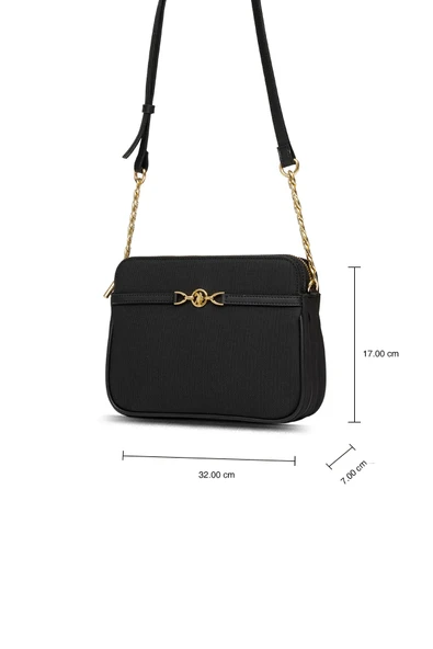 U.S. Polo Assn. Kadın Omuz Çantası Siyah US25239 - Resim 6