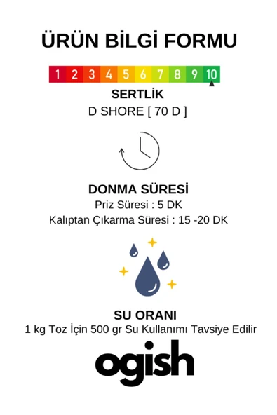 Premium Taş Tozu - Hızlı Donan Profesyonel Taş Tozu - Mumluk & Vazo Döküm Beton Harcı | 15 KG | - 2