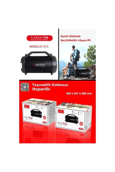Earldom A15 Radyolu Bluetooth Kablosuz Hoparlör - 4
