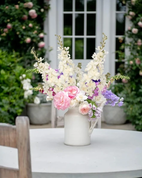 Nettenevime Yapay Çiçek Krem Sümbül Tek Dal Tomurcuklu 85*15cm Kumaş Çiçek Uzun Dal - Resim 4