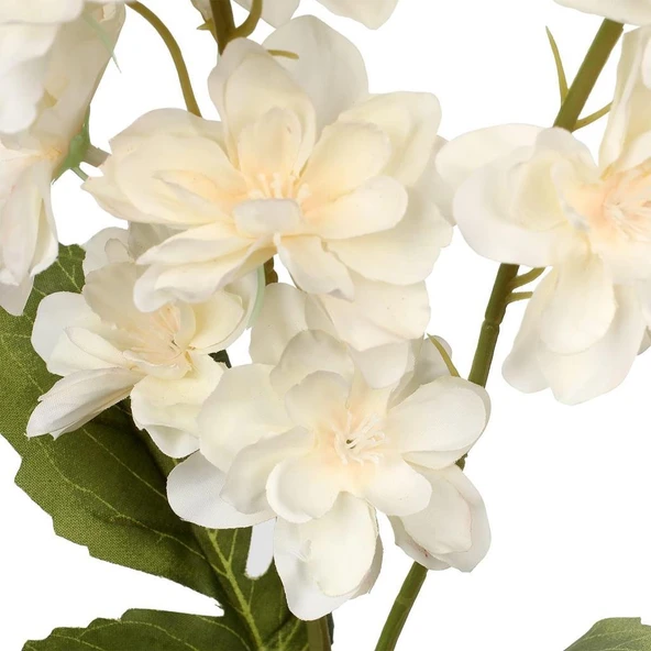 Nettenevime Yapay Çiçek Krem Sümbül Tek Dal Tomurcuklu 85*15cm Kumaş Çiçek Uzun Dal - Resim 8