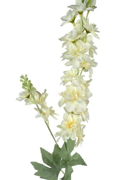 Nettenevime Yapay Çiçek Krem Sümbül Tek Dal Tomurcuklu 85*15cm Kumaş Çiçek Uzun Dal - Resim 3