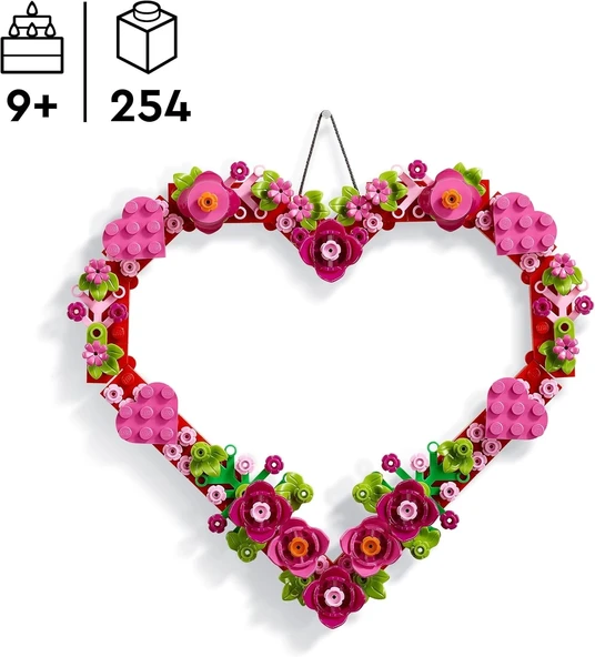 LEGO Icons Kalp Süsü 40638-9 Yaş Üzeri İçin Dekoratif, Hediyelik Yaratıcı Model Yapım Seti (254 Parça) - 3