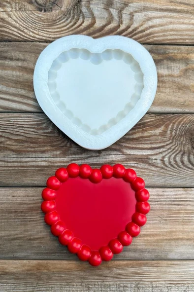 Bubble Kalp Silikon Tepsi Kalıbı ürün görseli