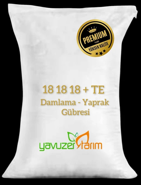 5 kg Damlama Yaprak Gübresi Npk 18 18 18 +Te Dengeli Yavuzer Tarım Gübre 5 Kg