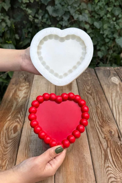 Bubble Kalp Silikon Tepsi Kalıbı - Resim 3