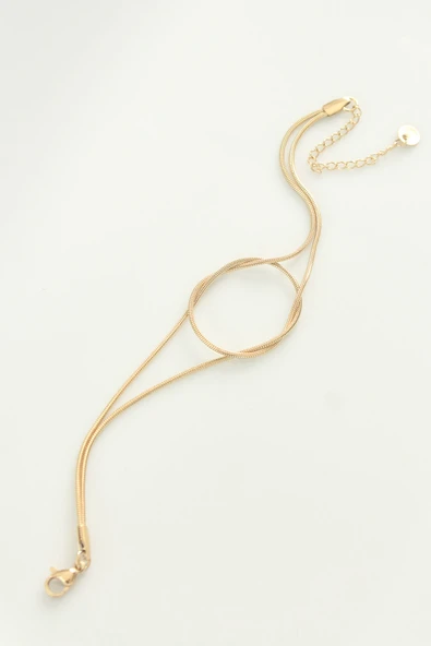 316L Çelik Gold Renk Düğüm Model Bileklik - TJ-BB6042 - 2