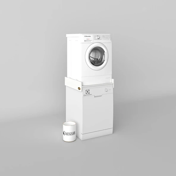 Kenzlife çamaşır&bulaşık makinesi dolabı lenyamdf byz 015*80*70 % 100 mdf full mdf banyo aparatı arkalıksız büyük boy xlarge - 3