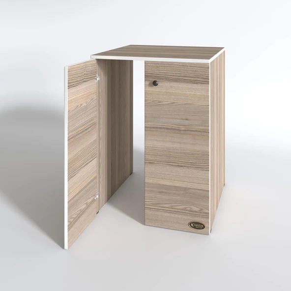 Kenzlife çamaşır&kurutma makinesi dolabı büyük boy kapaklı lubmila crd 100*80*70 banyo ofis kapaklı arkalıksız - 3