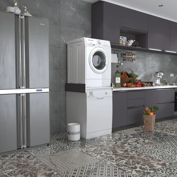 Kenzlife çamaşır&bulaşık makinesi dolabı olenka gri 015*70*60 banyo aparatı arkalıksız ürün görseli
