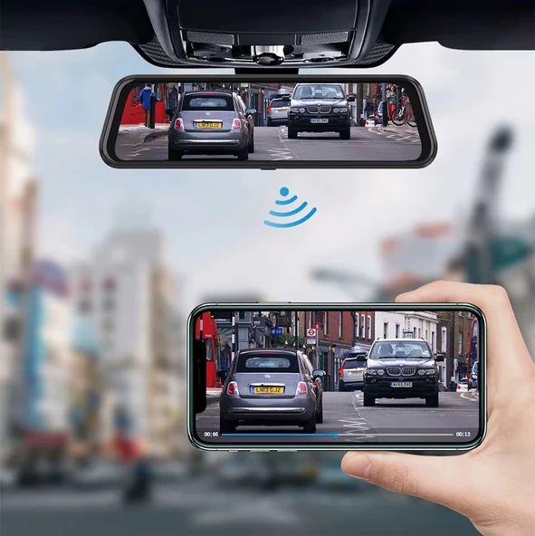 MPIA CC68 10" Tam Ekran Aynalı Araç İçi 4K Kamera GPS, Wifi ,Geri Görüş Kamerası - Resim 8