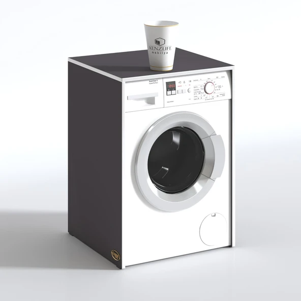 Kenzlife çamaşır&kurutma makinesi dolabı büyük boy afanasi gri 100*80*70 banyo kapaksız arkalıksız - 2