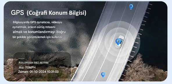 MPIA CC68 10" Tam Ekran Aynalı Araç İçi 4K Kamera GPS, Wifi ,Geri Görüş Kamerası - Resim 11