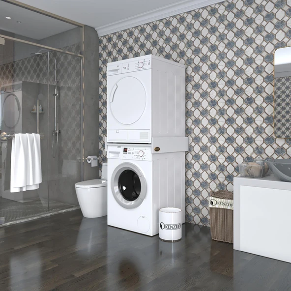 Kenzlife çamaşır&kurutma makinesi dolabı agafyamdf byz 015*70*60 % 100 mdf full mdf banyo aparatı arkalıksız