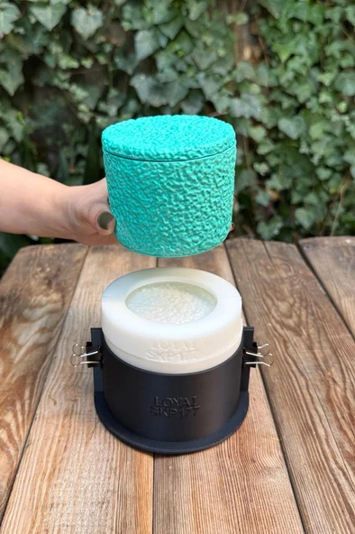 LOYA 1 Dairesel Kapaklı Kasnaklı Silikon Kap Kalıbı - Resim 3