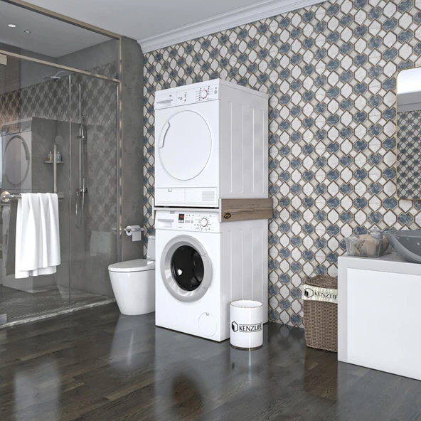 Kenzlife çamaşır&kurutma makinesi dolabı hedeon crd 015*80*70 banyo aparatı arkalıksız büyük boy xlarge