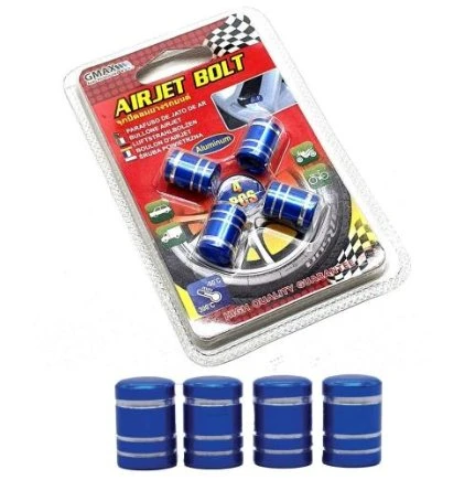 Metal Sibop Kapağı 4 lü Mavi Araba Motosiklet Otomobil - Resim 2