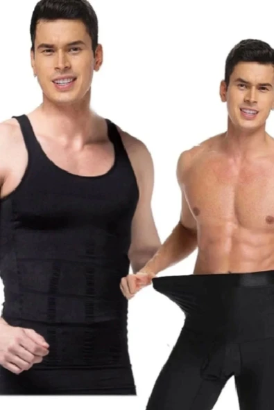 Özel Üretim Şekillendirici Basen Göbek Toparlayıcı Sıkılaştırıcı Bel İnceltici Erkek Siyah Boxer Korse - Resim 3