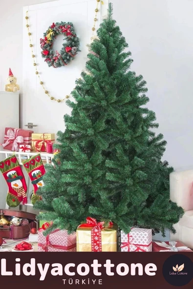 Noel Paketi Kutu Süsleme Seti Yılbaşı Çam Ağacı Renkli Işığı Yeni Yıl Kutlama Parti 210 Cm 580 Dal - Resim 5