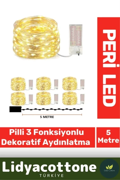 Özel Üretim Pedi Led Işıklandırma Dekoratif Aydınlatma Yeni Yıl Yılbaşı Çam Ağacı Ev Süsleme 5 Metre