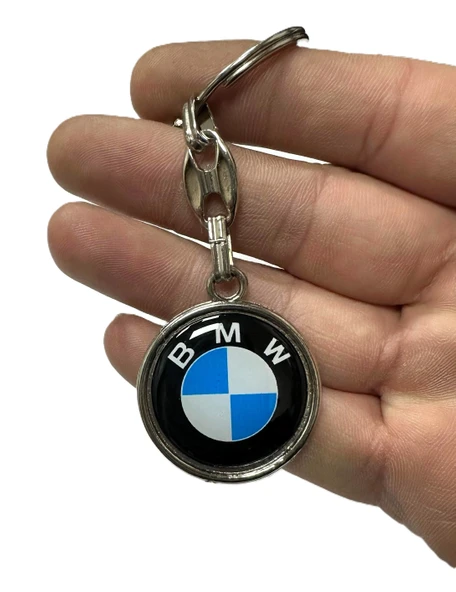 Bmw Yazılı Metal Damla Anahtarlık Çift Yönlü (1 ADET) - 1