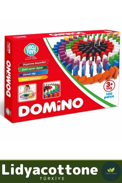 Zeka Geliştirici Eğitici El Göz Koordinasyonu Okul Öncesi Eğitim Renkli Domino 100 Taş - 3