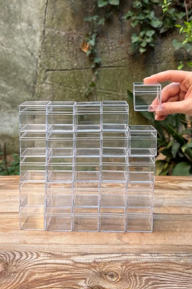 Mika Kutu Şeffaf 4x4 cm 25 Adet ürün görseli