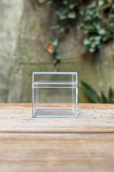 Mika Kutu Şeffaf 4x4 cm 25 Adet - Resim 3