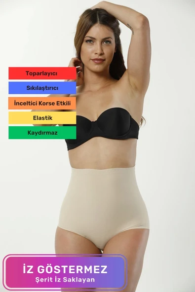 Premium Kaymaz Kadın Toparlayıcı Vücut Şekillendirici Kaymayan Lazer Kesim Slip Korse ürün görseli